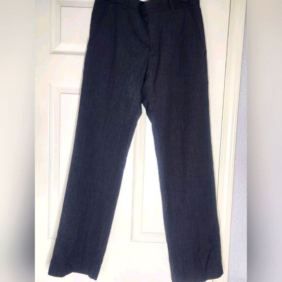 Banana Republic 32×32 Charcoal Gray 100% WOOL Pockets Flat Front Men Dress Pants - Picture 1 of 6